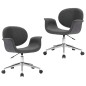 Drehbare Esszimmerstühle 2 Stk. Grau Stoff Drehbare Esszimmerstühle 2 Stk. Grau Stoff