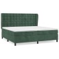 vidaXL Boxspringbett mit Matratze Dunkelgrün 200x200 cm Samt vidaXL Boxspringbett mit Matratze Dunkelgrün 200x200 cm Samt