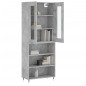 Highboard Betongrau 69,5x34x180 cm Holzwerkstoff Highboard Betongrau 69,5x34x180 cm Holzwerkstoff