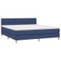 vidaXL Boxspringbett mit Matratze Blau 160x200 cm Stoff vidaXL Boxspringbett mit Matratze Blau 160x200 cm Stoff