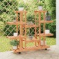 vidaXL Blumenständer mit Rollen 110x25x115 cm Massivholz Tanne vidaXL Blumenständer mit Rollen 110x25x115 cm Massivholz Tanne