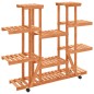 vidaXL Blumenständer mit Rollen 110x25x115 cm Massivholz Tanne vidaXL Blumenständer mit Rollen 110x25x115 cm Massivholz Tanne