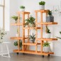 vidaXL Blumenständer mit Rollen 110x25x115 cm Massivholz Tanne vidaXL Blumenständer mit Rollen 110x25x115 cm Massivholz Tanne