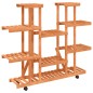 vidaXL Blumenständer mit Rollen 110x25x115 cm Massivholz Tanne vidaXL Blumenständer mit Rollen 110x25x115 cm Massivholz Tanne