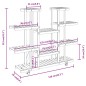 vidaXL Blumenständer mit Rollen 110x25x115 cm Massivholz Tanne vidaXL Blumenständer mit Rollen 110x25x115 cm Massivholz Tanne