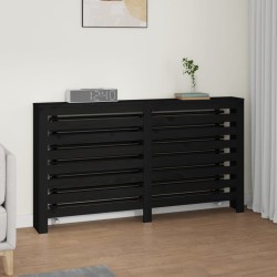 vidaXL Heizkörperverkleidung Schwarz 153x19x84 cm Massivholz Kiefer
