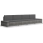 4-tlg. Garten-Lounge-Set Poly Rattan Grau 4-tlg. Garten-Lounge-Set Poly Rattan Grau