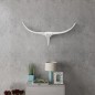 Wall Mounted Aluminium Stiers Kopf Dekoration Silber 72 cm Wall Mounted Aluminium Stiers Kopf Dekoration Silber 72 cm