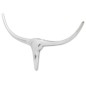 Wall Mounted Aluminium Stiers Kopf Dekoration Silber 72 cm Wall Mounted Aluminium Stiers Kopf Dekoration Silber 72 cm