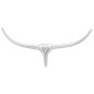 Wall Mounted Aluminium Stiers Kopf Dekoration Silber 72 cm Wall Mounted Aluminium Stiers Kopf Dekoration Silber 72 cm