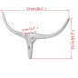Wall Mounted Aluminium Stiers Kopf Dekoration Silber 72 cm Wall Mounted Aluminium Stiers Kopf Dekoration Silber 72 cm