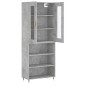 Highboard Betongrau 69,5x34x180 cm Holzwerkstoff Highboard Betongrau 69,5x34x180 cm Holzwerkstoff