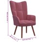 vidaXL Relaxsessel Rosa Samt vidaXL Relaxsessel Rosa Samt