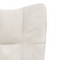 vidaXL Relaxsessel Cremeweiß Samt vidaXL Relaxsessel Cremeweiß Samt