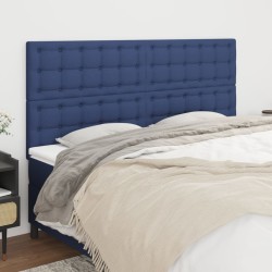 vidaXL Kopfteile 4 Stk. Blau 80x5x78/88 cm Stoff