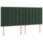 vidaXL Kopfteile 4 Stk. Dunkelgrün 100x5x78/88 cm Samt vidaXL Kopfteile 4 Stk. Dunkelgrün 100x5x78/88 cm Samt