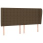 vidaXL Kopfteil mit Ohren Dunkelbraun 183x23x118/128 cm Stoff vidaXL Kopfteil mit Ohren Dunkelbraun 183x23x118/128 cm Stoff