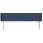 vidaXL Kopfteil mit Ohren Blau 163x16x78/88 cm Stoff