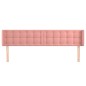 vidaXL Kopfteil mit Ohren Rosa 163x16x78/88 cm Samt