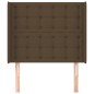 vidaXL Kopfteil mit Ohren Dunkelbraun 93x16x118/128 cm Stoff vidaXL Kopfteil mit Ohren Dunkelbraun 93x16x118/128 cm Stoff