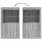 vidaXL Beistellschrank mit LED-Leuchten Grau Sonoma Holzwerkstoff vidaXL Beistellschrank mit LED-Leuchten Grau Sonoma Holzwerkstoff