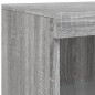 vidaXL Beistellschrank mit LED-Leuchten Grau Sonoma Holzwerkstoff vidaXL Beistellschrank mit LED-Leuchten Grau Sonoma Holzwerkstoff