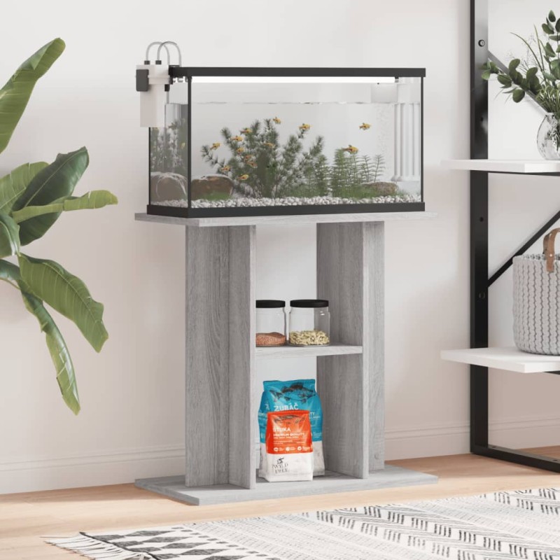 vidaXL Aquariumständer Grau Sonoma 60x30x60 cm Holzwerkstoff vidaXL Aquariumständer Grau Sonoma 60x30x60 cm Holzwerkstoff