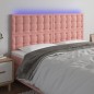 vidaXL LED Kopfteil Rosa 160x5x118/128 cm Samt vidaXL LED Kopfteil Rosa 160x5x118/128 cm Samt