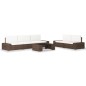 6-tlg. Garten-Lounge-Set Poly Rattan Braun 6-tlg. Garten-Lounge-Set Poly Rattan Braun