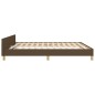 vidaXL Bettgestell mit Kopfteil Dunkelbraun 180x200 cm Stoff vidaXL Bettgestell mit Kopfteil Dunkelbraun 180x200 cm Stoff
