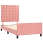 vidaXL Bettgestell mit Kopfteil Rosa 80x200 cm Samt vidaXL Bettgestell mit Kopfteil Rosa 80x200 cm Samt