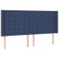 vidaXL Boxspringbett mit Matratze & LED Blau 160x200 cm Stoff vidaXL Boxspringbett mit Matratze & LED Blau 160x200 cm Stoff