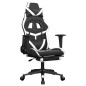 vidaXL Gaming-Stuhl mit Fußstütze Schwarz und Weiß Kunstleder vidaXL Gaming-Stuhl mit Fußstütze Schwarz und Weiß Kunstleder