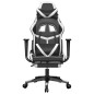 vidaXL Gaming-Stuhl mit Fußstütze Schwarz und Weiß Kunstleder vidaXL Gaming-Stuhl mit Fußstütze Schwarz und Weiß Kunstleder