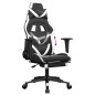 vidaXL Gaming-Stuhl mit Fußstütze Schwarz und Weiß Kunstleder vidaXL Gaming-Stuhl mit Fußstütze Schwarz und Weiß Kunstleder