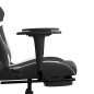 vidaXL Gaming-Stuhl mit Fußstütze Schwarz und Weiß Kunstleder vidaXL Gaming-Stuhl mit Fußstütze Schwarz und Weiß Kunstleder