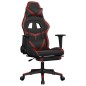 vidaXL Gaming-Stuhl mit Fußstütze Schwarz und Weinrot Kunstleder vidaXL Gaming-Stuhl mit Fußstütze Schwarz und Weinrot Kunstleder