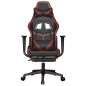 vidaXL Gaming-Stuhl mit Fußstütze Schwarz und Weinrot Kunstleder vidaXL Gaming-Stuhl mit Fußstütze Schwarz und Weinrot Kunstleder