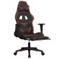 vidaXL Gaming-Stuhl mit Fußstütze Schwarz und Weinrot Kunstleder vidaXL Gaming-Stuhl mit Fußstütze Schwarz und Weinrot Kunstleder