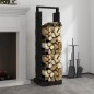 vidaXL Kaminholzhalter Schwarz 33,5x30x110 cm Massivholz Kiefer vidaXL Kaminholzhalter Schwarz 33,5x30x110 cm Massivholz Kiefer