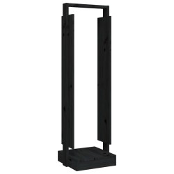 vidaXL Kaminholzhalter Schwarz 33,5x30x110 cm Massivholz Kiefer