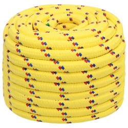 vidaXL Bootsseil Gelb 20 mm 50 m Polypropylen