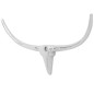 Wall Mounted Aluminium Stiers Kopf Dekoration Silber 96cm Wall Mounted Aluminium Stiers Kopf Dekoration Silber 96cm