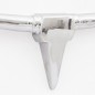 Wall Mounted Aluminium Stiers Kopf Dekoration Silber 96cm Wall Mounted Aluminium Stiers Kopf Dekoration Silber 96cm