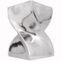 vidaXL Hocker/Beistelltisch Verdrehte Form Silbern Aluminium