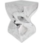 vidaXL Hocker/Beistelltisch Verdrehte Form Silbern Aluminium