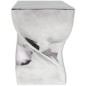 vidaXL Hocker/Beistelltisch Verdrehte Form Silbern Aluminium