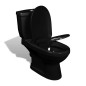 vidaXL Toilette mit Spülkasten Schwarz vidaXL Toilette mit Spülkasten Schwarz