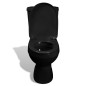 vidaXL Toilette mit Spülkasten Schwarz vidaXL Toilette mit Spülkasten Schwarz