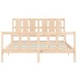 Massivholzbett mit Kopfteil 160x200 cm Massivholzbett mit Kopfteil 160x200 cm